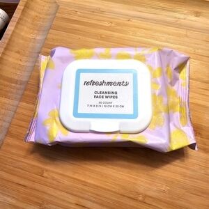 Refreshments Face Cleansing Wipes, Argan Oil & Aloe Vera, 30 Count, Made in USA